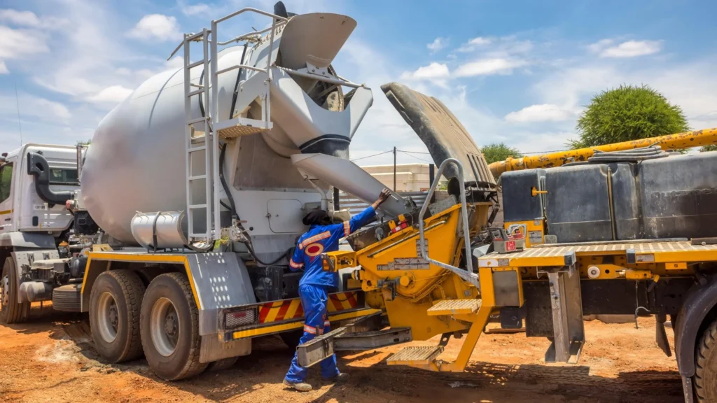 Pompa beton mini digunakan untuk pengecoran beton pada proyek konstruksi skala kecil
